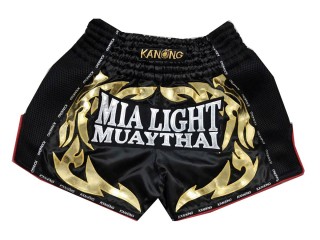 Short Boxe Thai Noir Personnalisé : KNSCUST-1126